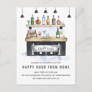 Invitation à une soirée cocktail virtuelle