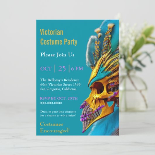 Invitation à une soirée costumée (Debout devant)