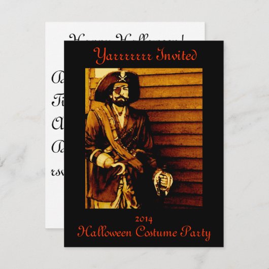 Invitation à une soirée costumée (Devant / Derrière)