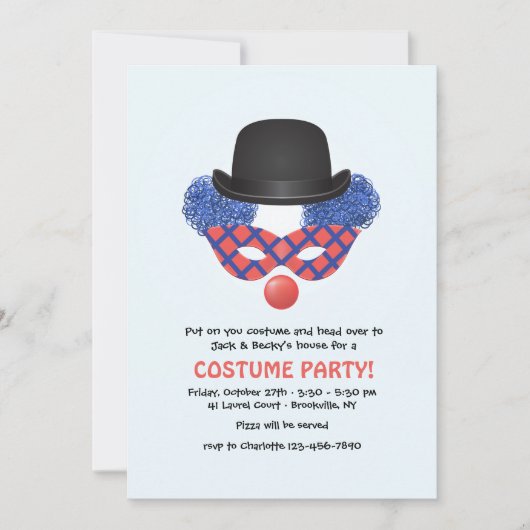 Invitation à une soirée costumée (Devant)