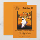 Invitation à une soirée costumée Halloween avec un (Devant / Derrière)