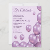 Invitation à une soirée d'affaires Ballons Chic Vi (Devant)