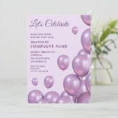 Invitation à une soirée d'affaires Ballons Chic Vi (Debout devant)