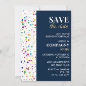 Invitation à une soirée d'affaires Confetti Save t (Devant)