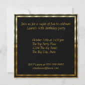 Invitation à une soirée d'anniversaire Champagne (Dos)