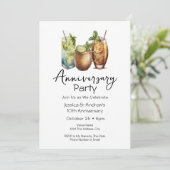 Invitation à une soirée d'anniversaire cocktails d (Debout devant)