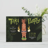 Invitation à une soirée d'anniversaire Tiki Luau (Debout devant)