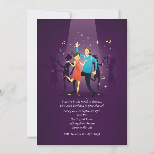 Invitation à une soirée dansante (Devant)