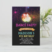 Invitation à une soirée dansante disco (Debout devant)