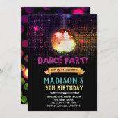 Invitation à une soirée dansante disco (Devant / Derrière)