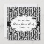 Invitation à une soirée dansante élégante en tenue (Dos)