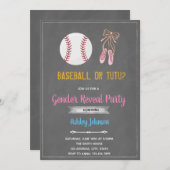 Invitation à une soirée de baseball ou de ballon (Devant / Derrière)