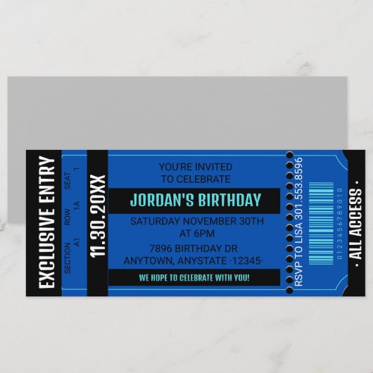 Invitation à une soirée de billets | Invitation à (Devant / Derrière)