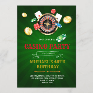 Invitation à une soirée de bingo bunco de casino