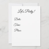 Invitation à une soirée de boissons (Dos)