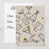 Invitation à une soirée de boissons (Devant / Derrière)