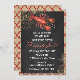Invitation à une soirée de boule de homard de frui