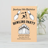 Invitation à une soirée de bowling (Debout devant)