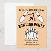 Invitation à une soirée de bowling (Devant / Derrière)