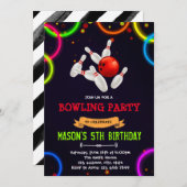Invitation à une soirée de bowling (Devant / Derrière)