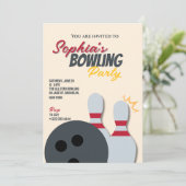 Invitation à une soirée de bowling (Debout devant)