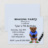 Invitation à une soirée de bowling (Devant / Derrière)