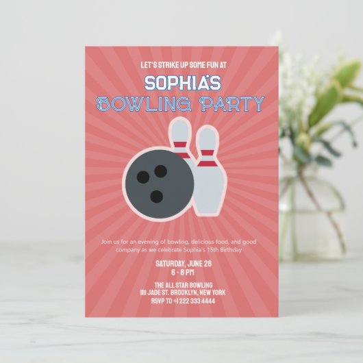 Invitation à une soirée de bowling 5 (Debout devant)