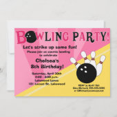 Invitation à une soirée de bowling Filles fêtent a (Devant)