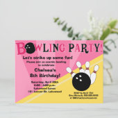 Invitation à une soirée de bowling Filles fêtent a (Debout devant)
