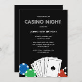 Invitation à une soirée de casino (Devant / Derrière)