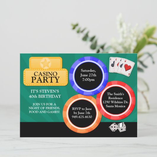 Invitation à une soirée de casino (Debout devant)