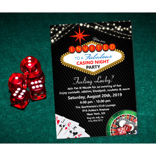 Invitation à une soirée de casino de Vegas
