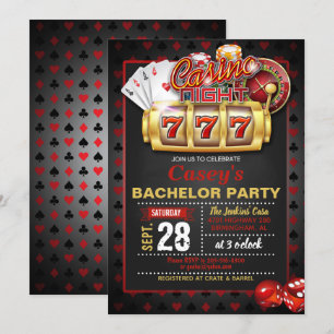 Invitation à une soirée de casino pour l'enterreme