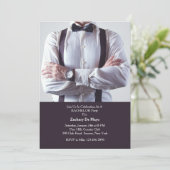 Invitation à une soirée de célibataire en tenue de (Debout devant)