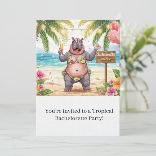 Invitation à une soirée de célibataire sur la plag (Debout devant)