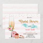 Invitation à une soirée de champagne et de dessert (Devant / Derrière)