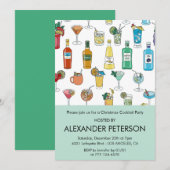 Invitation à une soirée de cocktail de Noël Contem (Devant / Derrière)