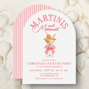 Invitation à une soirée de cocktail de Noël rose