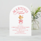 Invitation à une soirée de cocktail de Noël rose (Debout devant)