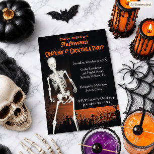 Invitation à une soirée de cocktails et de costume