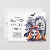Invitation à une soirée de costumes d'Halloween | (Devant)