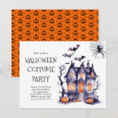 Invitation à une soirée de costumes d'Halloween | (Devant / Derrière)
