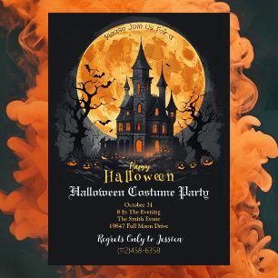 Invitation à une soirée de costumes d'Halloween