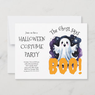 Invitation à une soirée de costumes d'Halloween   