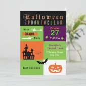 Invitation à une soirée de costumes d'Halloween de (Debout devant)