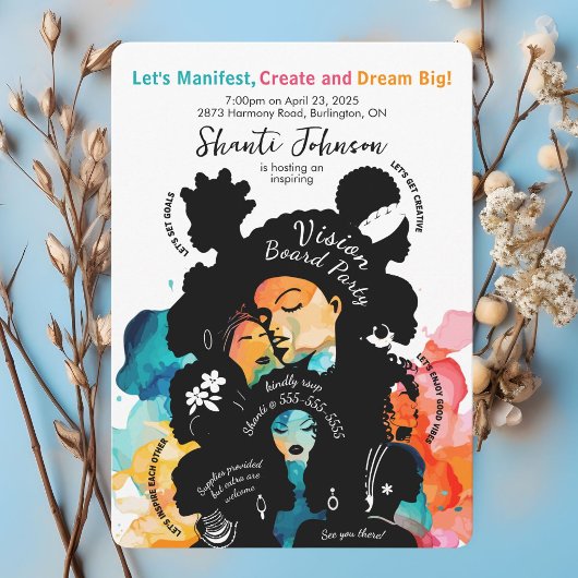 Invitation à une soirée de création de tableau de 