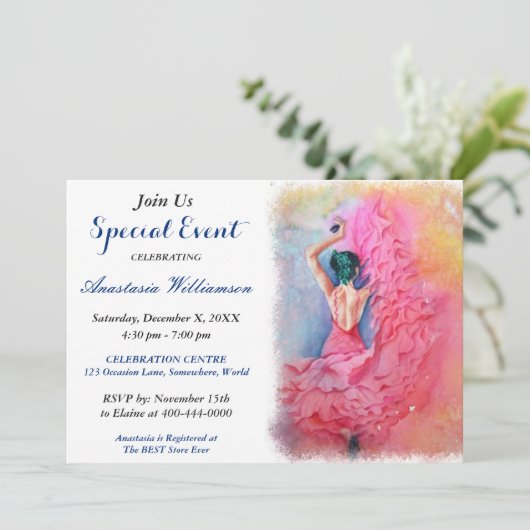 INVITATION À UNE SOIRÉE DE DANSE FLAMENCO (Debout devant)