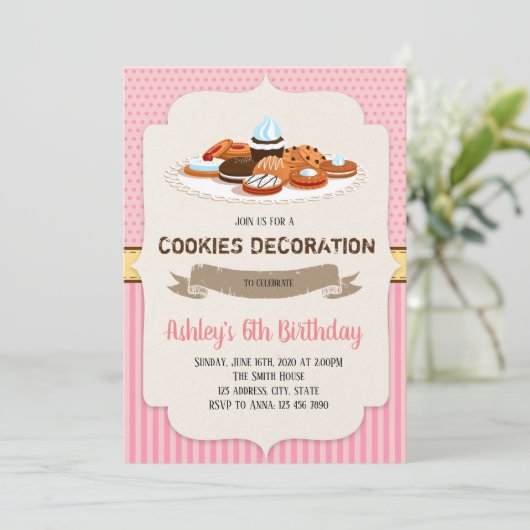 Invitation à une soirée de décoration de biscuits (Debout devant)