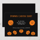 Invitation à une soirée de décoration de citrouill (Devant / Derrière)