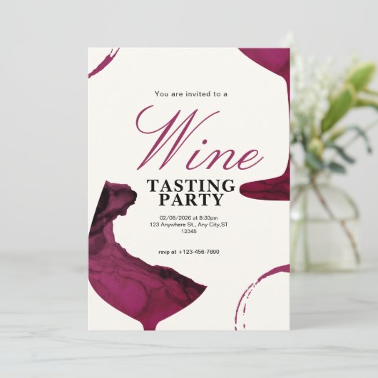 Invitation à une soirée de dégustation de vin blan (Debout devant)